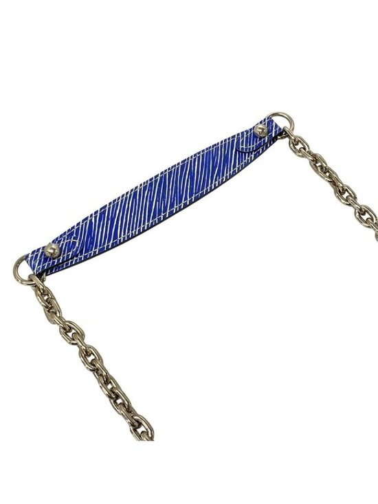 Louis Vuitton Wallet Twist Portefeuille Chain Blue Leather - Picture 12 of 13